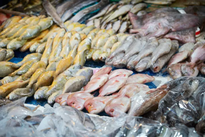 Fish market in Weligama